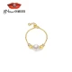 Jingrun ring past and present silver S925 freshwater pearl ring 5-6mm white round fashion 5-6mm