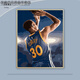 
Warrior Curry digital oil painting DIY oil painting characters NBA basketball hand-painted coloring hand-decorative painting y1484 60*75 [stretched inner frame + L-shaped black outer frame]