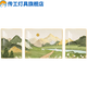 北欧原木风景山水画寓意好挂画沙发背景墙壁画 K12146 左右30*40中60*40油画布ps金框
