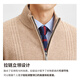Zhuangji Heavy Thick Cardigan Sweater Men's Winter Zipper Stand Collar Soft Waxy Warm Cashmere Stretch Casual Sweater