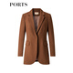 PORTS women's autumn new OL business commuting women's suit ALD9J003QWF11 hardwood color M (6)