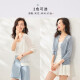 OSA [shawl air-conditioning shirt] thin ice silk knitted cardigan jacket for women with three-quarter sleeves 23 years new summer top smoked blue BL