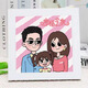 一家人钻石贴画儿童手工diy材料包小学生送爸爸妈妈礼物 6174 画布钻石工具+塑料相框【opp袋包