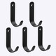 Mozida 304 stainless steel hooks, punched clothes hooks, door back clothes hooks, hardware clothes hooks, no punching metal coat hooks, brushed single hole hooks (price of 2) including screws