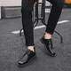 Mu Yifan zapatos para hombres zapatos de cuero casual de cuero de moda y versátiles zapatos de cuero británico de cuero para hombres jóvenes que aumentan los zapatos de la suela gruesa 9920 negros 39