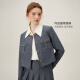 Fan Silan French Little Flavor Jacket Women's Spring Clothing New Short Casual Imitation Denim Jacket 24FS11165 Ivory Cream XL