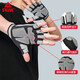Peak [Pack of Two] Fitness Gloves for Men and Women Sports Cycling Half Finger Horizontal Bar Pull-Ups Iron Anti-Slip Hand Guards M