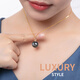 Nan Xi Tahitian Black Pearl Pendant Single 18K Gold Crown Black Seawater Pearl Necklace Birthday Gift for Girlfriend White 18k Gold Black Series 10-11mm Grade A/Slightly Flawed