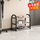 Millennium Washington simple multi-layer shoe rack home indoor door dormitory rental room storage rack black 3 layers 45cm