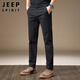 JEEP SPIRIT Jeep Casual Pants Men's Autumn and Winter Korean Style Pants Men's Business Stretch Straight Men's Pants Black 33