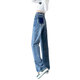 Commander Bear Hohe Taille gerade Jeans für Frauen lose und schlank 2025 Neue Frühling und Herbst kleiner Körpergrenze kontrastweit Beine Hosen HN693 Inman Retro Blue SPISCH 95JIN [JIN entsprechen 0,5 kg]
