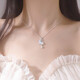 Farcoko brand pt950 platinum necklace for women, moon splashing galaxy platinum clavicle chain, birthday and Valentine's Day gift for girlfriend, platinum necklace - moon splashing galaxy pendant - temperament style - exquisite high-end gift box