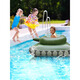 Water inflatable tank water jet swimming ring with water gun children's toy surfing mount adult boy floating row large tank + hand pump