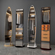 
Zhenjinfang dressing mirror full-body mirror floor-standing mirror rotatable and mobile fitting mirror home bedroom hanging clothes multi-functional vertical mirror oval + simple style + white + no hanging clothes storage