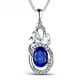COASZE 2 carat tanzanite necklace for women 18 gold k inlaid with colored gemstones 2 carats 15.8 points diamond