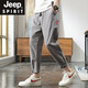 
JEEP SPIRIT Cropped Pants Men's Korean Style Fashion Brand Slim Cotton Linen Casual Cropped Pants Loose Harun Sports Straight Tile Small Tile Foot Black M