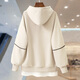 Sibaishe hooded sweatshirt 2025 autumn new women's printed loose casual long-sleeved pullover top