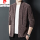 Pierre Cardin Wolle gestrickt Strickjacke Männer Frühling und Herbst Neue Style Dad Outfit Lose großer Großgröße mit mittlerem Alter Sweater Jacke Schwarz neuer Stil Button 165/80A M suggeriert 100-115jin [Jin ist gleich 0,5 kg]