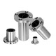 Round flange linear ball bearing with seat cylindrical optical axis guide rail movable bearing extended LMF101625LUU LMF16UU (inner diameter 16mm)