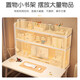 Humanity Chengjia Solid Wood Computer Desk Desktop Bedroom Office Desk Bookshelf Integrated Multi-layer Table E-Sports Game Learning Writing Desk Milk White 120*60cm Upgraded Thickened Solid Wood Ecological Board Single Table