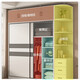 Shengchun package installation wardrobe bedroom wooden multi-door storage wardrobe simple and practical sliding door large wardrobe two doors 140 cm main cabinet