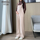Miduli maternity overalls autumn and winter outer wear maternity pants large size casual wide leg pants new trousers autumn black L