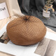 Tuzun hat for women in autumn and winter wool lace mesh beret British retro painter hat Korean Japanese beret fashion black suggested head circumference (56-58cm)