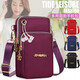 Changyin 2022 new small bag large screen mobile phone bag shoulder crossbody bag women's bag coin purse cloth bag small backpack arm bag wrist bag with earphone hole purple with earphone hole