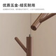 镜月斋实木衣帽架落地挂衣架立式家用架子卧室挂包架角落收纳衣服架挂架 原木色45mm加粗圆盘款【10挂钩】