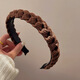 Xiang Wan Hairband Headband Simple Non-slip Face Wash Hairpin Hairband Women's Headwear High Head Versatile Hairband Hair Accessory Brown Color