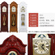 Floor-standing clock Living room home Chinese retro solid wood mechanical time reporting large clock old European sitting clock vertical pendulum clock 9922 mahogany color domestic winding movement