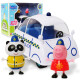 Peppa Pig toys Peppa Pig doll family scene set Playing house children girl gift Peppa Pig happy police car