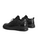 Belle Casual Shoes Men's Leather Lace-Free Sneakers A1244DM3 Black Danli 42