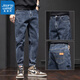Jeanswest jeans pantalon polyvalent masculin en 2025 Nouvelle marque de marque en ligne des pantalons Harem Men 6621 bleu 33 deux pieds six