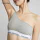 Calvin Klein内衣【摩登引力带】女士ck可卸垫单肩带无钢圈背心文胸QF7007AD P7A-椰青灰 M 推荐75B-85A
