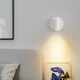 Clcey Wall Lampe Nacht Leselampe Einfaches Laden ohne Installation Keine Verkabelung Schlafzimmer rotierende magnetische LED-Lampe Kleines Scheinwerfer 35 3527-Schwarz 9 cm-monochrom weißes Licht 3W-Volles Licht