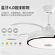 XMSJ invisible fan lights modern simple dining room ceiling fan lights living room bedroom home fan chandelier wholesale T09 black-42 inch frequency conversion remote control