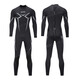 Tiannan Brothers (TNBROTHERS) 153mm one-piece wetsuit for men, warm swimsuit, women's long-sleeved cold-proof snorkeling wetsuit, surfing and sun protection 1 short style 1 point 5mm black gray back zipper XS