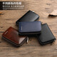 Williampolo Kaiser Paul Card Bag Herren-Mini-Münzbrieftasche Kurzes echtes Lederkarten-Tasche Multi-Card-Lizenz-Lizenz-Bankkarte Blaues Kreuz Muster Blaues Kreuz Muster