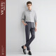 VICUTU men's trousers business slim wool straight trousers commuting versatile dark gray 175/84A