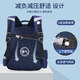 Schoolbag für Grundschule für Grundschule, erste Klasse, drei bis vier, fünf und sechs leichte Wirbelsäulenschutzmädchen Ultra-Licht-Kinder-Rucksack neuer Stil 6623 Royal Blue Yellow große Größe