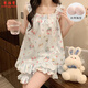 Xiangyaxin-Pyjamas mit Brustpolster für Frauen im Sommertag Student Hosentender Kurzfilme Süßes und niedliches, farbiges Mädchen Dünne Heimkleidung Set 9906 Schwarzer Plaid XL 115-125jin [Jin ist 0,5 kg]