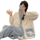 Modal Coral Velvet High-End Winter Cotton Sweet Girl Zweiteiler Pyjamas Herbst- und Winterstil plus Samt verdickte warme Haus 686 Pink Blumentasche Samt L [Empfohlen 100-120 Jin [Jin gleich 0,5 kg]]]