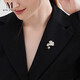 Mck ginkgo leaf brooch high-end women's suit coat brooch accessories Chinese Valentine's Day gift
