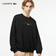 Lacoste French Crocodile Herrenkleidung losen Stil Baumwolle Runde Nackenpullover Sportpullover SH3878 031/Schwarz L 5