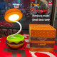 Yuanshuo Chinese Valentine's Day night light birthday gift for girls to give to boyfriends and girlfriends, creative and practical for best friends and boys, hamburger night light + ghostwriting greeting cards