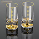 Montrachet gold-marked white wine cup set, one or two crystal glass gold foil cups, household two or two scale Jinshan small wine glasses, 1 or two cups, 6 pieces + cup holder, Jinshan style 50 ml