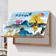 鲸派电表箱装饰画免打孔液压上掀式总开关强电箱壁画餐厅配电箱挂画 757-21 60*40(遮挡50*30)液压金框