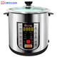CROVON food grade 304 stainless steel electric stew pot water-proof stew multifunctional household fully automatic intelligent soup cooking porridge pot casserole porridge stew lemon paste electric stew pot large capacity health pot SM model (8L steel bladder + 3.5L stew pot) suitable for 7-8 8L