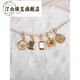 Tingbai Old Phoenix Gold Store Style Pendant Baby Pearl Clavicle Chain Accessories Drop 14K Gold Injection Retro Color Preservation Cute Cross